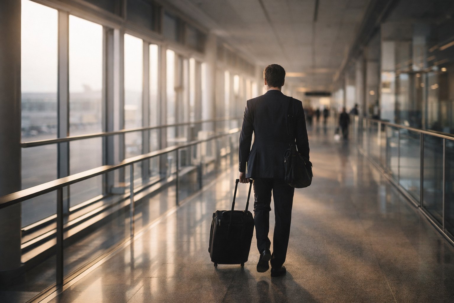 Dall'aereo im Sitzungssaal